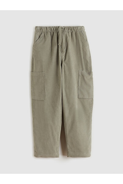 LC Waikiki Pantaloni cargo de catifea pentru băieți cu talie elastică