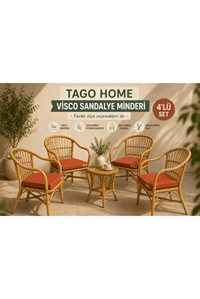 Tago Home Виско възглавница за стол (40*40 см)