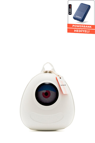 jarmend Mono LED Ekranlı Çocuk Sırt Çantası Anaokulu Kreş Çantası Kırık Beyaz