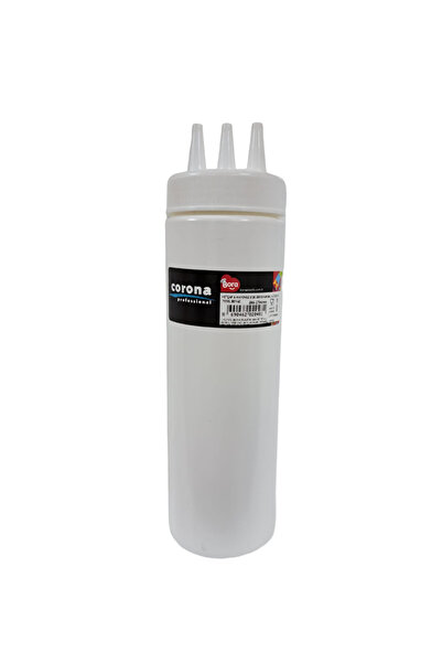 Bora Plastik Ketchup & Mayonnaise Bottle 3 Holes B.700 ml White - Bo2048