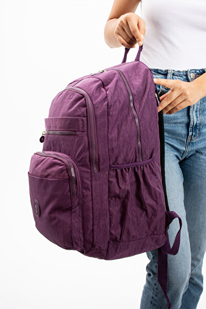 KIRASE Imported Fabric Non-Carcinogenic Large Size Laptop Backpack - with Ple...