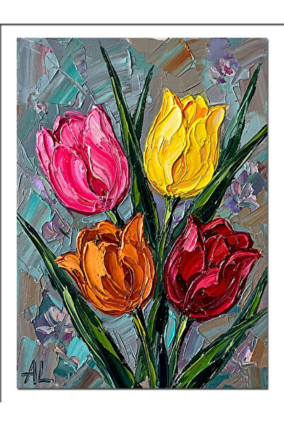 Artmeg Pânză decorativă cu buchet natural de flori sălbatice albe - Tablou di...
