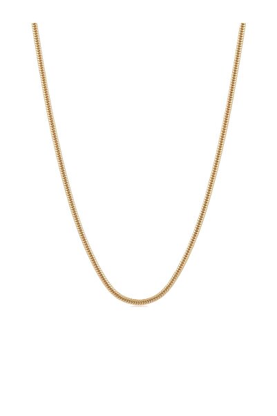 ÖZÇTAKI 316L Stainless Steel Gold Silver Simple Unisex Necklace 45+5 cm Minim...