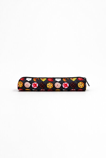 Mevo Donut Patterned Colorful Zippered Small Pencil Case