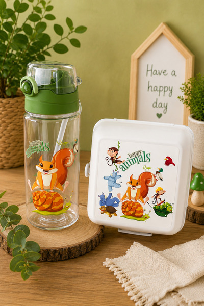 EMİLA HOME Conjunto Matara 500 ml and 2-Layer Nutrition Container Set of 2 - ...