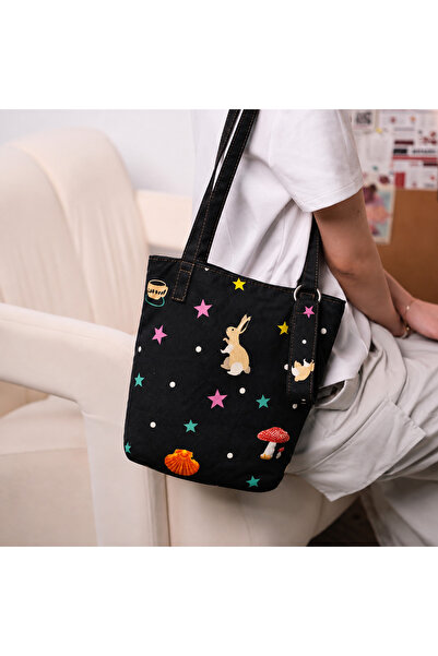Street Bag حقيبة كتف وحقيبة يد لطيفة على الطراز الكوري بنمط أرنب
