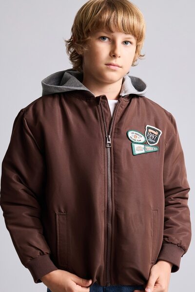 DeFacto Arma Detailed Hooded Taffeta Coat for Boys H0201A826Au