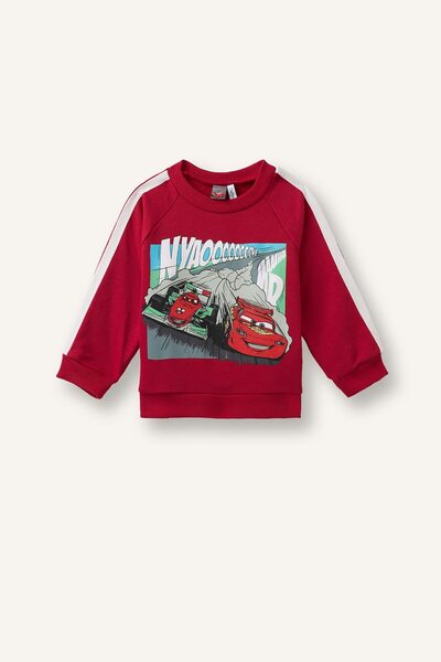 DeFacto Cars Printed Stripe Detailed Oversize Sweatshirt for Baby Boy I3543A5...