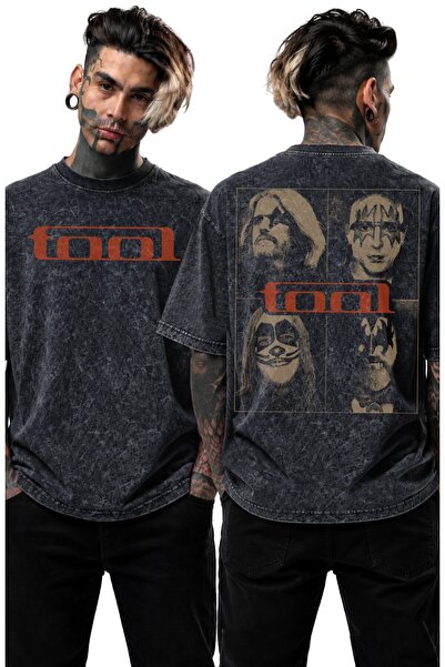 Fuddy Moda Unisex Tool Members Back-Printed Washable T-Shirt, Oversized Rock ...