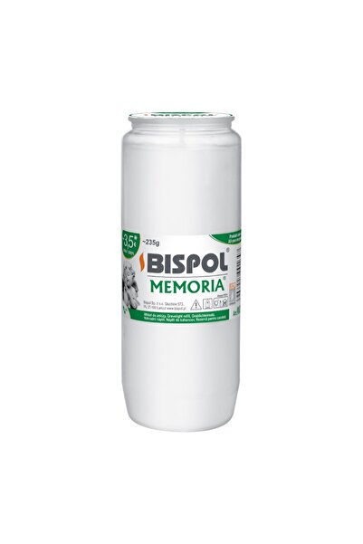 BISPOL Set 5 x Candela Rezerva cu Ulei Alb 80 Ore