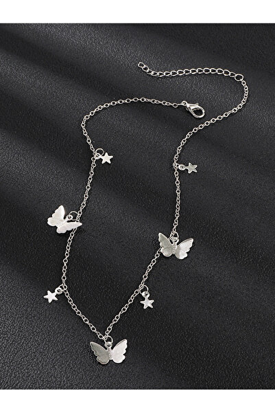 Take Two By Styli Butterfly Charm Necklace