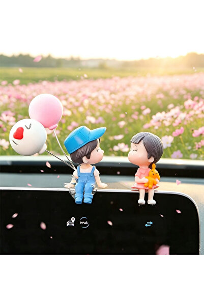 Choice6 Type b2 Car Ornaments Cute Cartoon Couples Action Figure Figurines Ba...