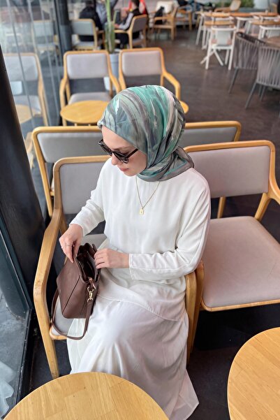 Silk Home Velora Eşarp Fırça Desen Turkuaz