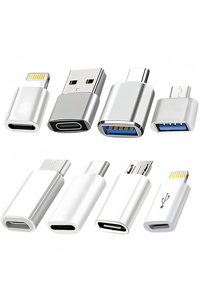 Choice 8Pcs 8PCS USB-C Adapter Bundle Fast Charging Data Transfer Convert to ...