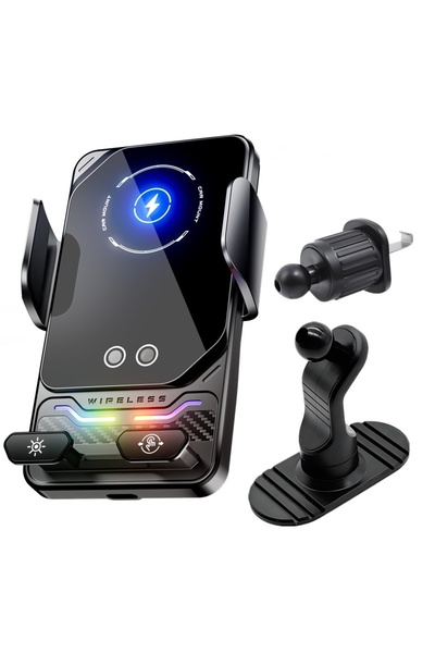 Choice5 F7 Paste Holder 15W Universal Car Phone Wireless Charger Holder Auto-...