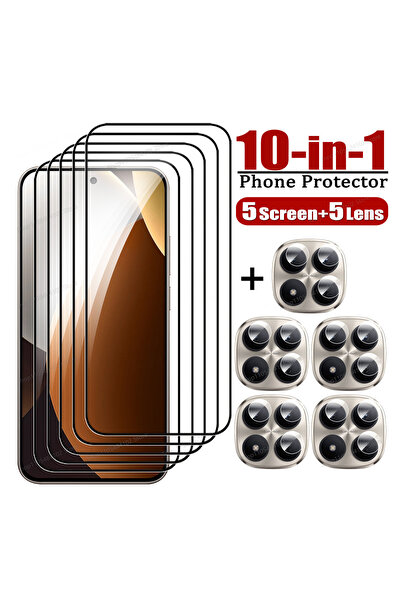 Choice4 واقي شاشة زجاجي مقوى 10 في 1 لهاتف ريدمي نوت 15 برو 5G مع 5 عدسات و5 ...