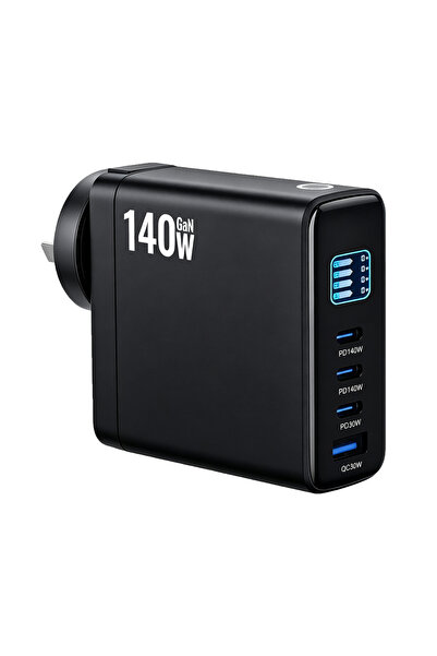 Choice1 black AU 140W GaN USB Charger 3C1A Desktop Fast Charge USB Type C Cha...