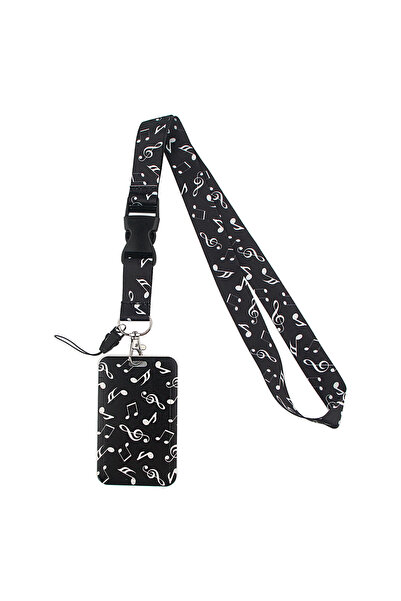 Choice1 1 Dongmanli Musical Note Piano Print lanyard card ID Badge Holder Key...