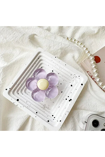 Choice C 1pc Transparent Resin Candy-Colored Flower Phone Holder Foldable Des...
