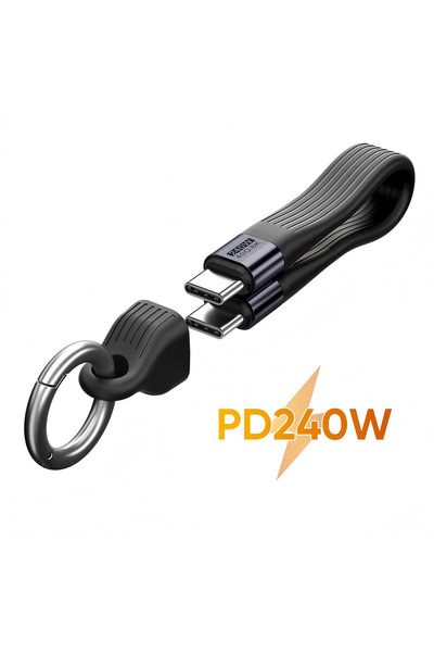 Choice3 black NNBILI PD240W USB Type-C Charging Cable Portable Keychain Fast ...