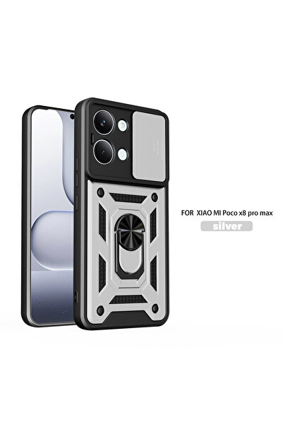 Choice38 Poco X8 Pro silvery Shockproof Armor Case For Mi POCO X8 Pro Max Car...