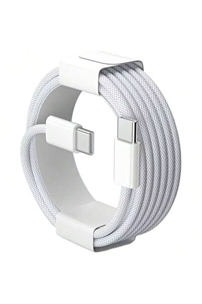Choice3 1m white 60W PD Nylon Braided USB-C to USB C Fast Charger Cable For i...