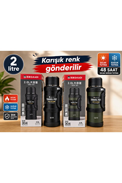 Travel 2 Litrelik Çelik Termos