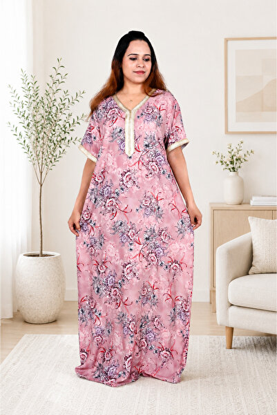 MORRISSA Ladies Jalabiya Beautiful Rayon Cotton Half Sleeve Maxi Easy To Wear...