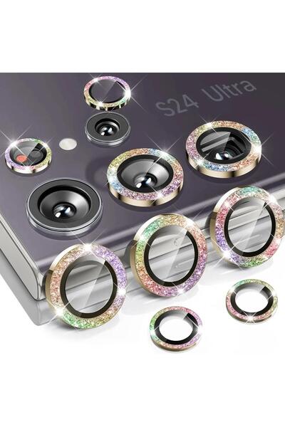 Choice20 Galaxy S25 Ultra Rainbow Diamond Glitter Lens Glass For S25 Ultra Pl...