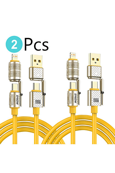 Choice1 2pcs 240W USB Type C Cable 4 in 1 PD 27W Fast Charging Data Cable For...