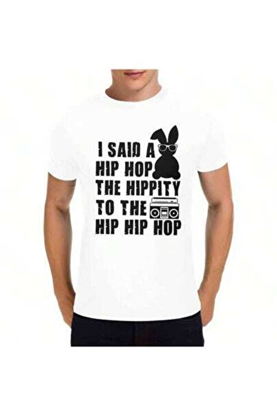 29CUN تي شيرت بطباعة حروف "I SAID A HOP HIPPITY To THE HIP HOP" متعدد الاستخد...