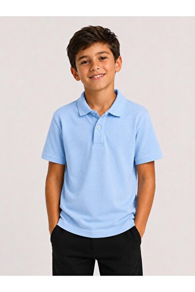 redbug kids Unisex Combed Cotton Polo Collar Short Sleeve School T-Shirt