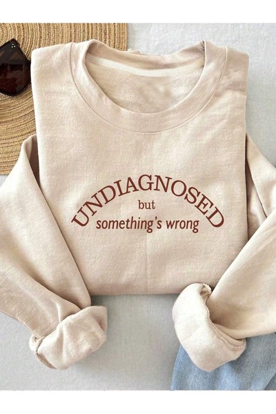 uyguntarz Unisex Undiagnosed Printed Crew Neck Sweatshirt