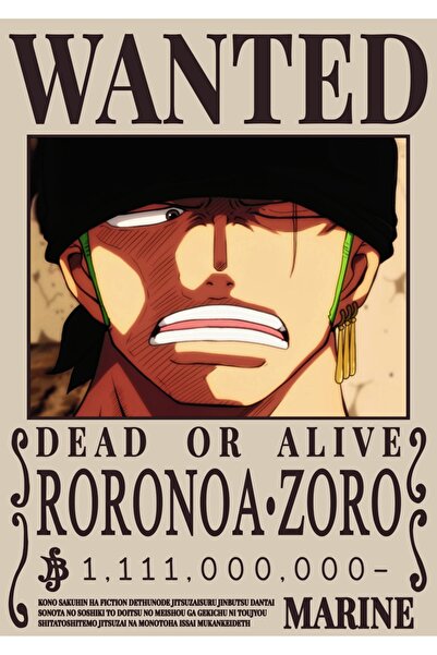 OEM Постер One Piece Ророноа Зоро, Японски аниме дизайн, Премиум картон 250гр...