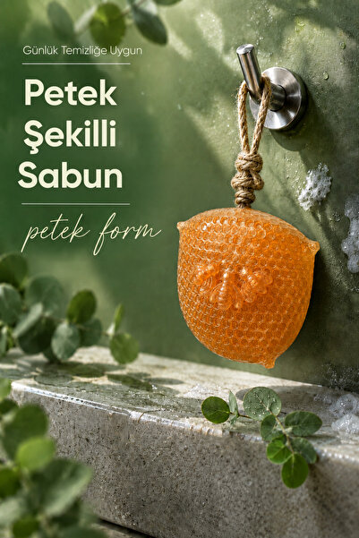 Vienev Turuncu Petek Şekilli Katı Sabun 9,5x10,5x3,4 cm Asılabilir Dekoratif ...