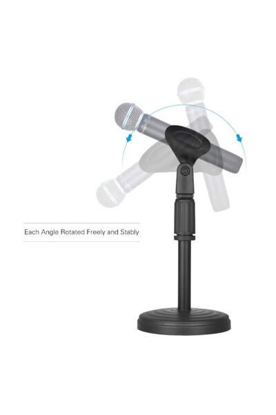 Generic Adjustable Desk Microphone Stand With Clip 5031800025 Black