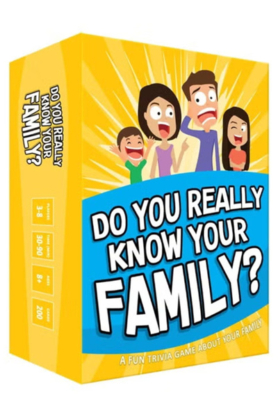 Generic Do You Really Know Your Family? Family Party Board Game Cards, This E...