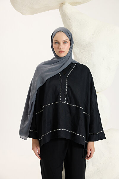Qef Daily Cotton Şal Füme