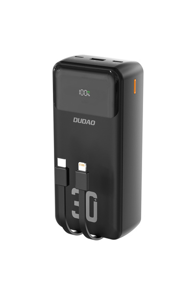 DUDAO Baterie externă PowerBank K15MAX, 30000 mAh, PD/QC 22,5W, cabluri USB-C...