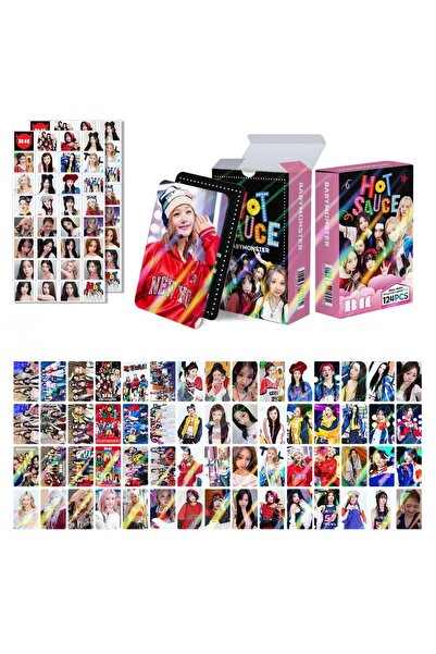Kpop Dünyasi BABYMONSTER '' Hot Souce '' Çift Yön Baskılı Hologramlı / Lomo Card Seti (60 Pcs)