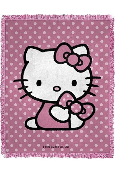 Northwestern University Press Northwest Hello Kitty Woven Jacquard Throw Blan...