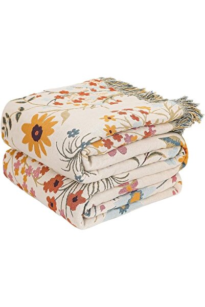 GENERAL MSGKV Boho Throw Blanket 100% Cotton Blankets for Bed Couch 60'x80', ...
