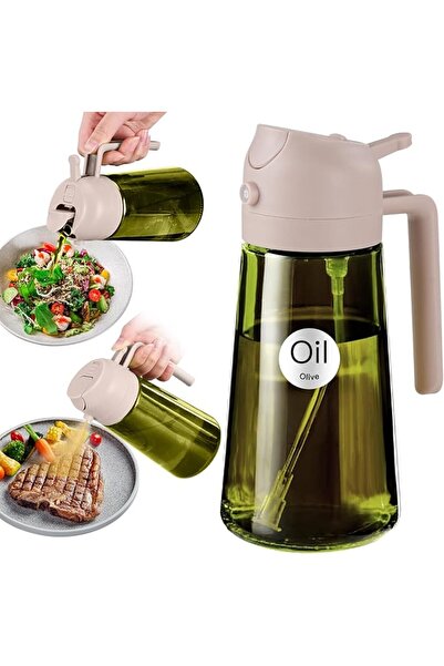 GENERAL YARRAMATE 470ml Light-Blocking Dark Oil Sprayer for Cooking, 2 in 1 O...
