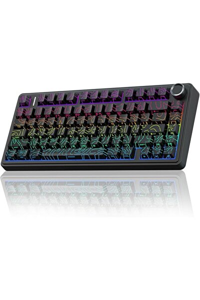 Aula Aula F75 75% Wireless Mechanical Keyboard with Hot-Swappable Switches, P...