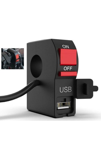 Genel Markalar Motosiklet Sis Far Düğmesi + Usb Girişi İthal Ürün - Aksesuar