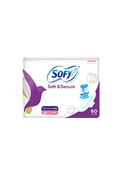 sofy فوط صحية ناعمة وآمنة رقيقة وكبيرة الحجم مع أجنحة