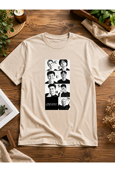 NUATEX Unisex Regular Kalıp CRUSH Özel Tasarım Baskılı Pamuklu Penye T-shirt ...