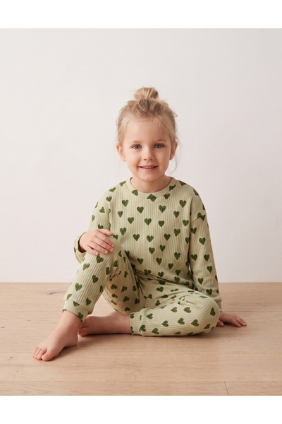 MiniKids Pijama verde inimi, premium