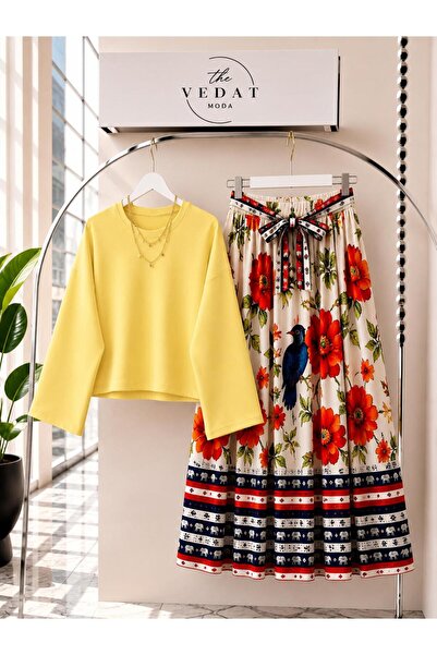 MODA VEDAT Ženska suknja detaljna - Komplet bluza -0610 (BEZ OGRLICE)