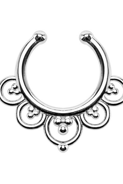 VeeShop Inel fals pentru nas Septum Ring bucle si ciorchine, piercing fals - ...